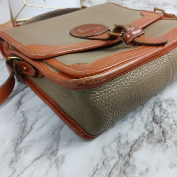 DOONEY & BOURKE vintage pebbled crossbody taupe leather - Picture 6 of 16